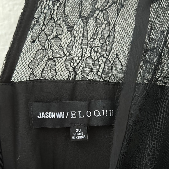Eloquii Jason wu Black Lace Midi Dress - Picture 2 of 8